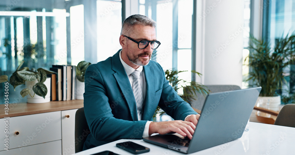 Accountant, laptop and business man in office for financial analysis, budget review and company investment. Corporate, professional and person on computer for research, audit report and planning Accountant, laptop and business man in office for financial analysis, budget review and company investment. Corporate, professional and person on computer for research, audit report and planning
