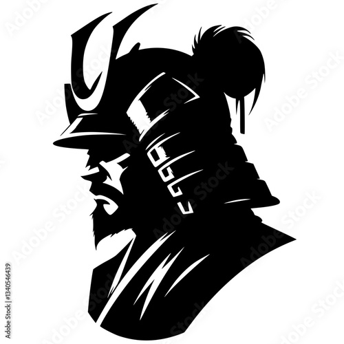 Samurai chief silhouette