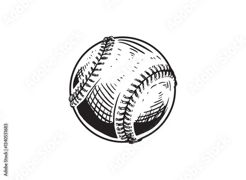 Illustration of an Sport Equipment Baseball Ball Handdrawn