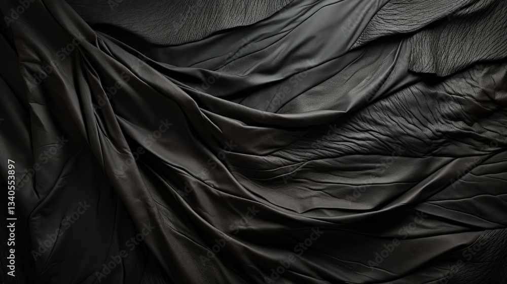 Obraz premium Stylish Matte Black Banner with a Subtle Textured Pattern