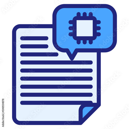 Text blue icon