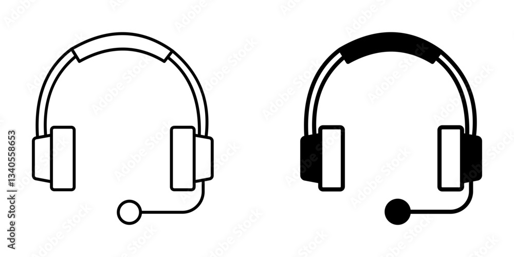 Headphones Icon – Music, Audio, and Communication Symbol Headphones Icon – Music, Audio, and Communication Symbol