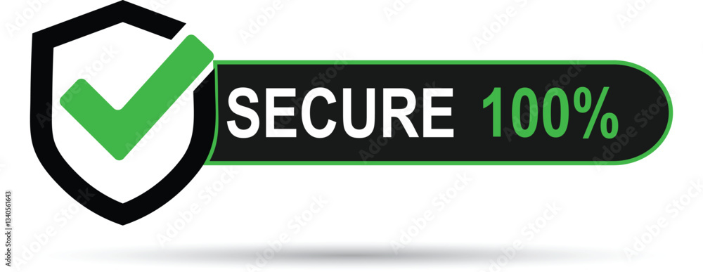 Secure 100% Guarantee Icon with shield Icon for Website Guarantee. Secure 100% Guarantee Icon with shield Icon for Website Guarantee.