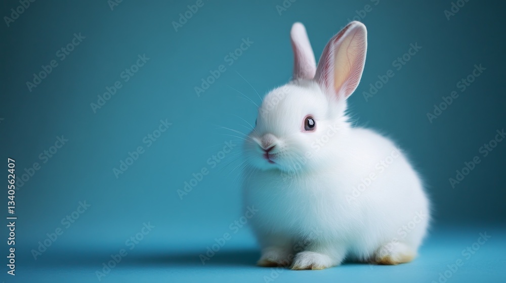 Obraz premium A Precious White Baby Bunny