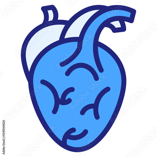 Heart blue icon