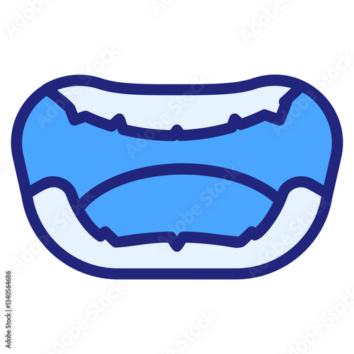 Mouth blue icon