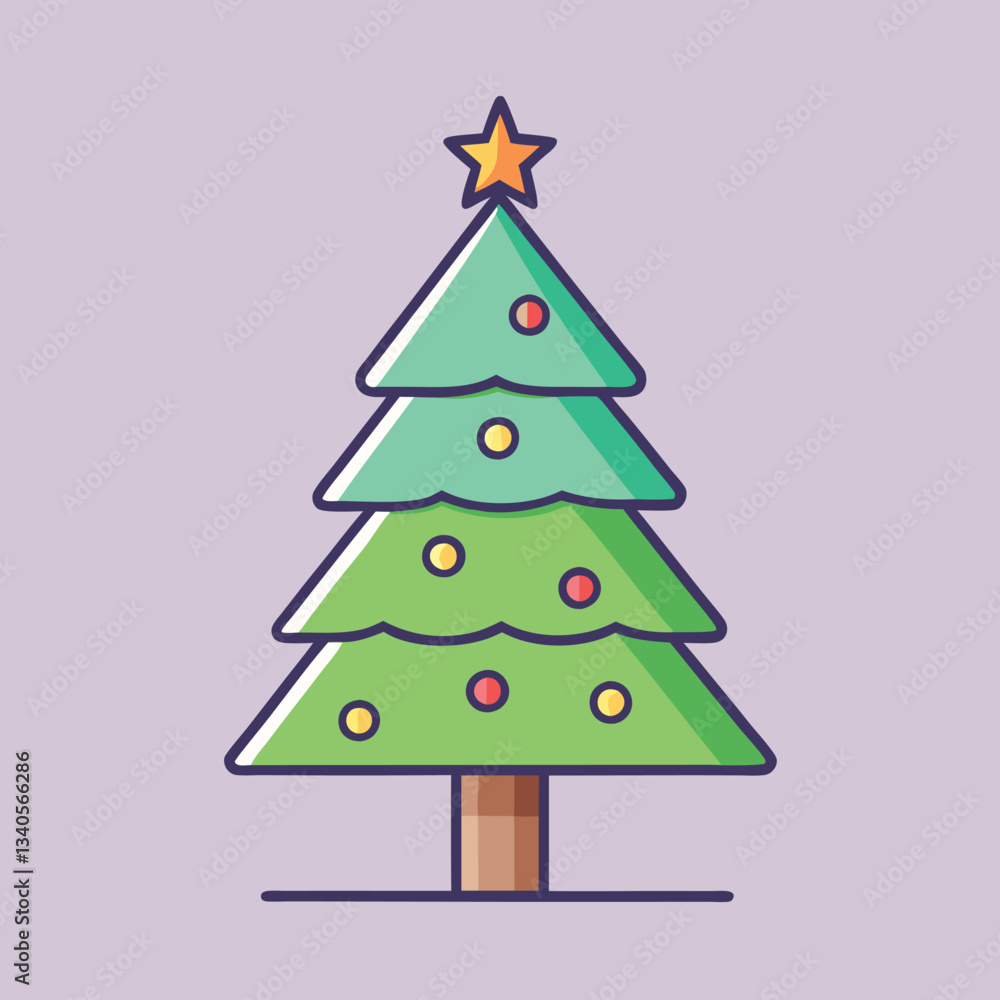 Vector Christmas tree with ornaments and star, A festive vector illustration of a Christmas tree decorated with colorful ornaments and a bright star, symbolizing holiday joy and celebration.
Vector Christmas tree with ornaments and star, A festive vector illustration of a Christmas tree decorated with colorful ornaments and a bright star, symbolizing holiday joy and celebration.