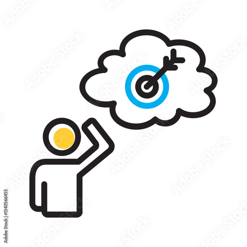 Vector multi color icon for expectation