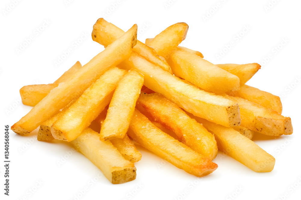 French fries isolated on white background French fries isolated on white background