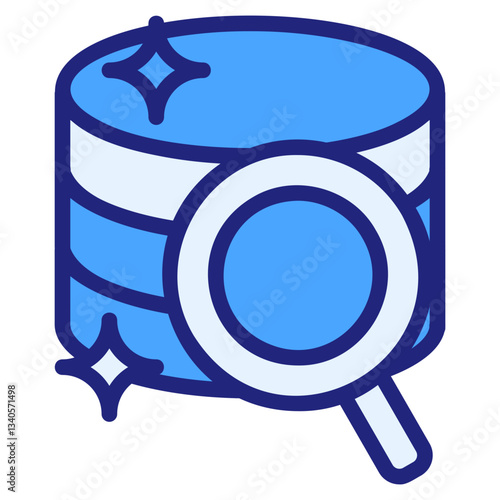 Data discovery blue icon