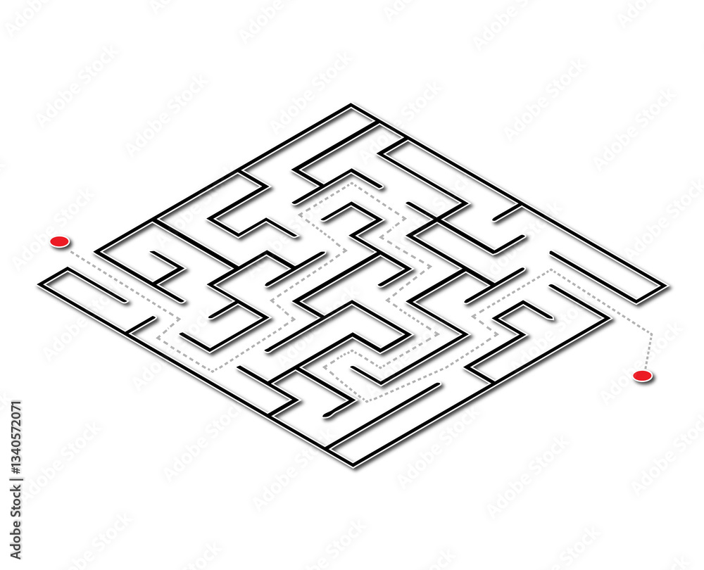 Rectangle Labyrinth: Medium Complexity Vector Maze Rectangle Labyrinth: Medium Complexity Vector Maze