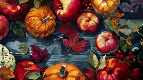 Wallpaper Mural Bright holiday composition for happy celebrate Thanksgiving, abstract vivid composition consists of background Torontodigital.ca