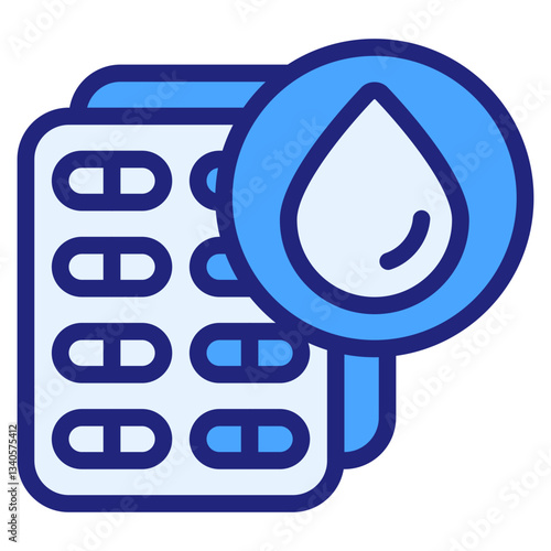 Blood booster pill blue icon
