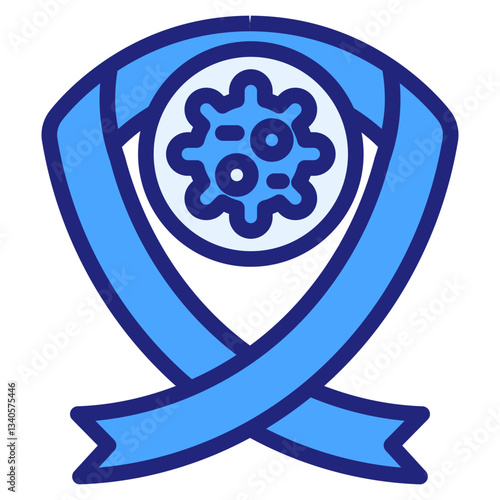 Cancer blue icon