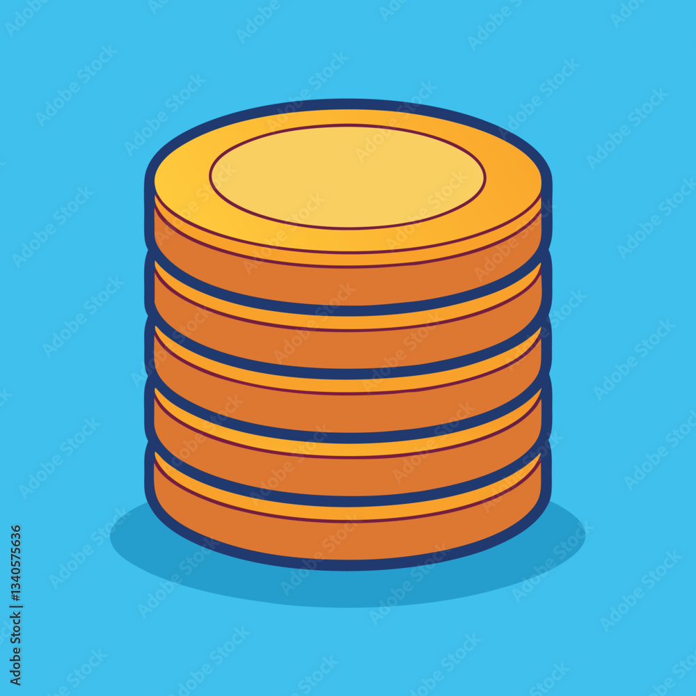 Vector illustration of a stack of coins, A vector illustration of a stack of coins, symbolizing wealth, savings, and financial growth. Ideal for finance, money, and investment themes.
Vector illustration of a stack of coins, A vector illustration of a stack of coins, symbolizing wealth, savings, and financial growth. Ideal for finance, money, and investment themes.