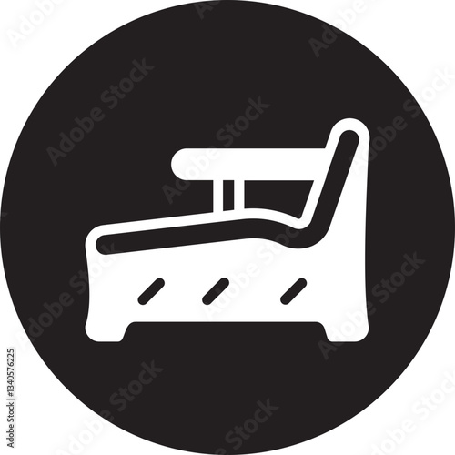 deck chair glyph icon