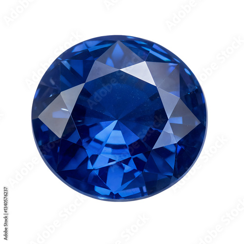 Blue diamond on white background