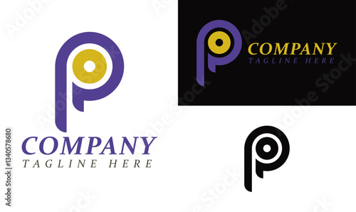 Initial P letter modern creative and business logo, Letter P minimal logo, P modern abstract logo design | P logo