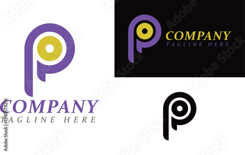 Initial P letter modern creative and business logo, Letter P minimal logo, P modern abstract logo design | P logo