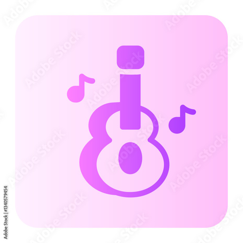 Guitar gradient icon