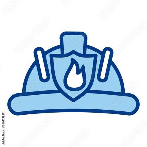 Firefighter Icon Single Vector Collection 