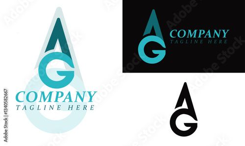 AG GA Alphabet Letter Logo, Simple icon lettering logo, Initial AG logo design