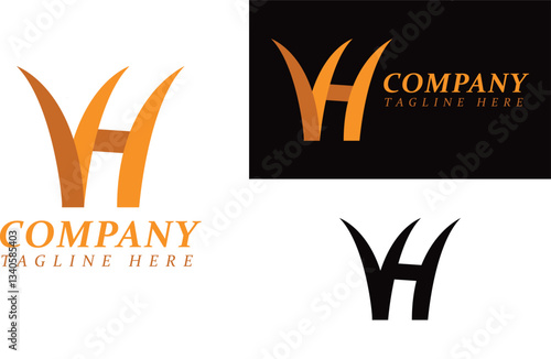 YH HY Modern Business Logo, HY Letter logo, Initial Letter YH monogram lettering logo
