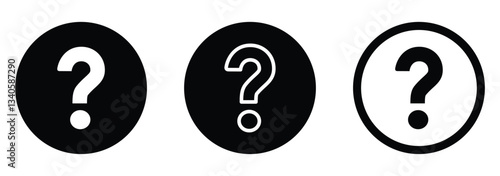 Question mark icon vector illustration on isolated background.