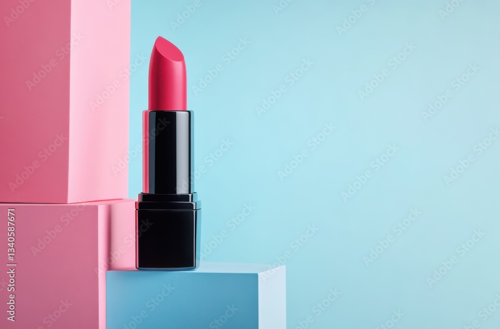 Lipstick with soft pastel background, beauty ad concept, Lipstick with soft pastel background, beauty ad concept,