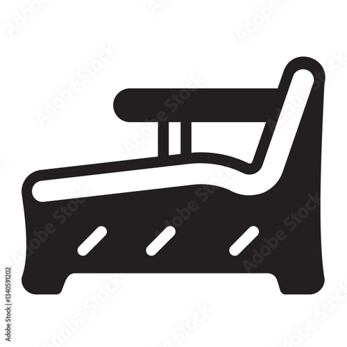 deck chair glyph icon