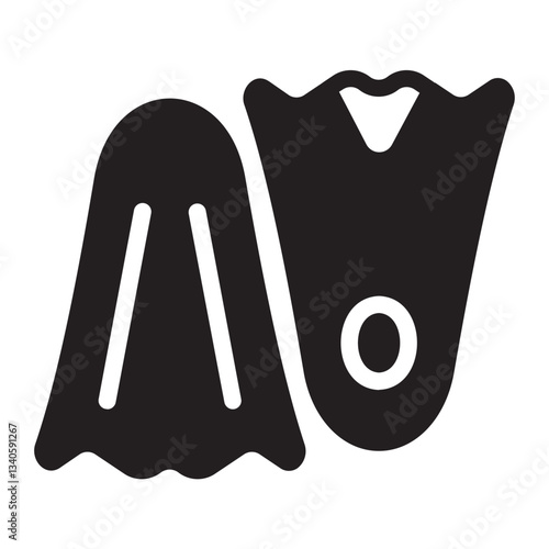 flippers glyph icon