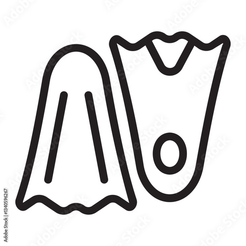 flippers line icon