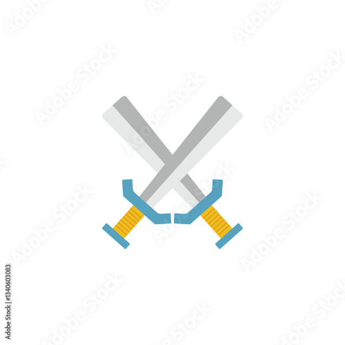 fighting sword vector icon logo