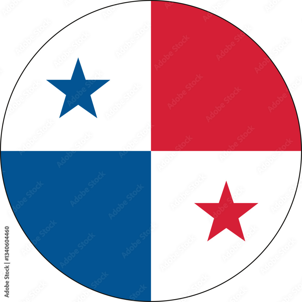 Obraz premium Panama flag vector illustration