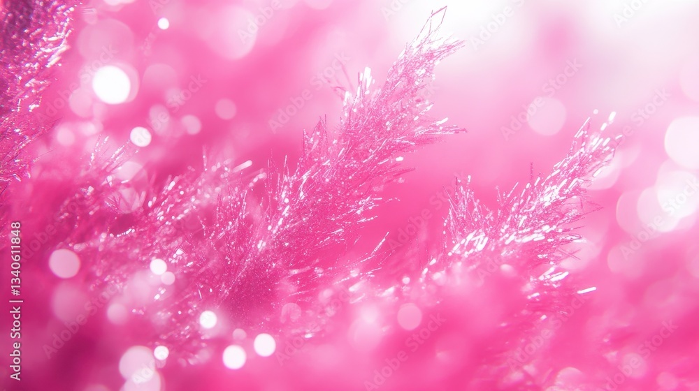 Abstract pink bokeh background with blurred lights and space for text, light grey and silver colors. Generative AI. Abstract pink bokeh background with blurred lights and space for text, light grey and silver colors. Generative AI.