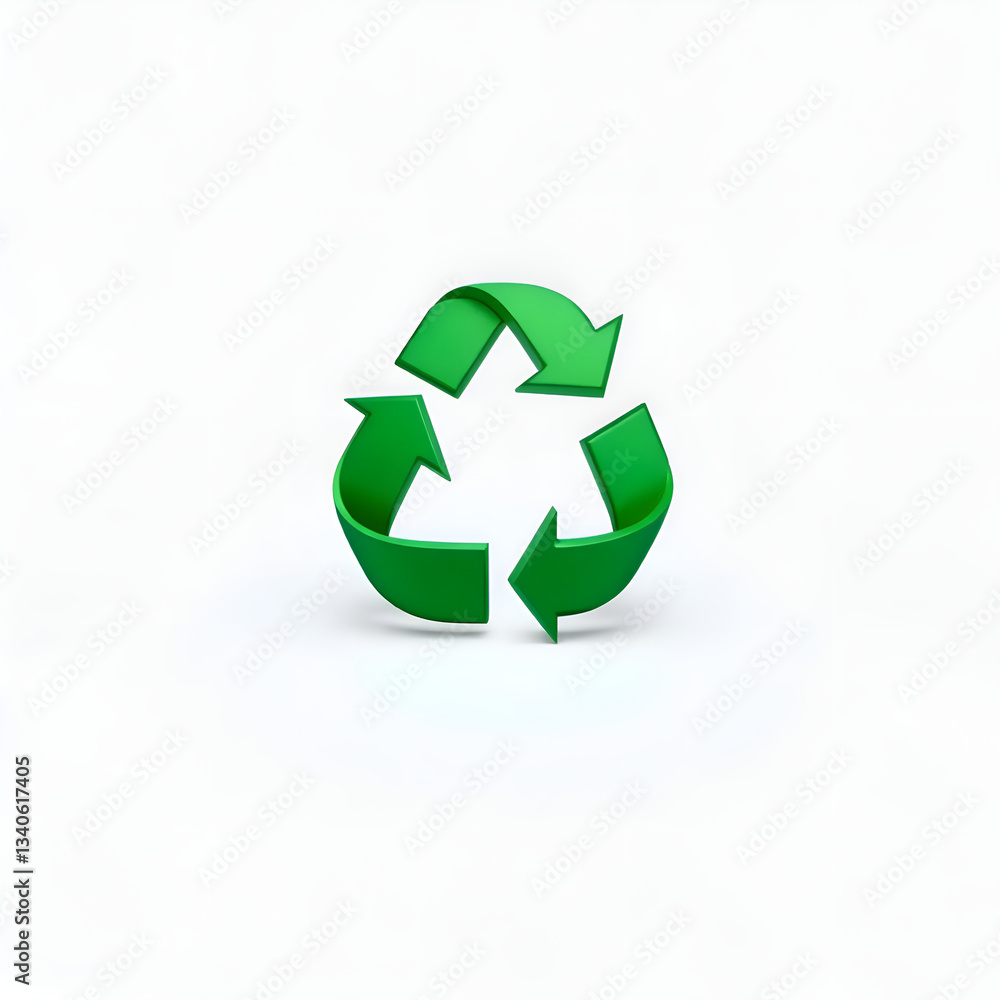 The most attractive green recycling symbol, isolated on a white background. The most attractive green recycling symbol, isolated on a white background.