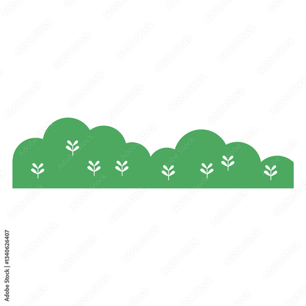풀숲 배경 벡터 일러스트