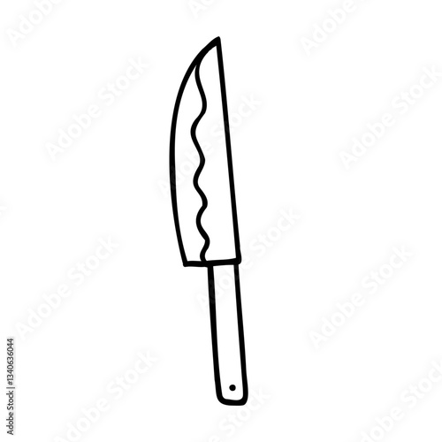 シンプルな包丁のイラスト素材