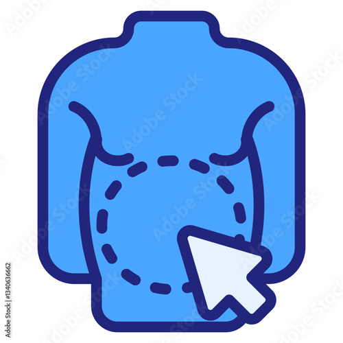 Abdominal blue icon