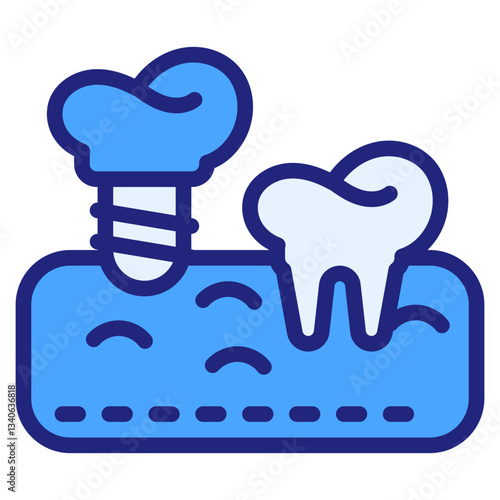 Implant blue icon