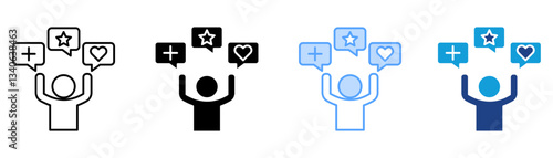 Endorsement Icon Set Multiple Style Collection