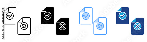 Validation Icon Set Multiple Style Collection