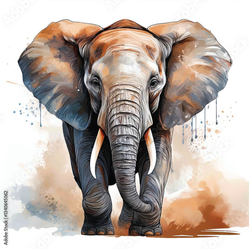 African elephant vector