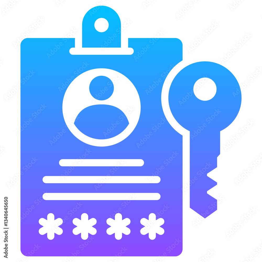 Obraz premium Login Credentials Icon