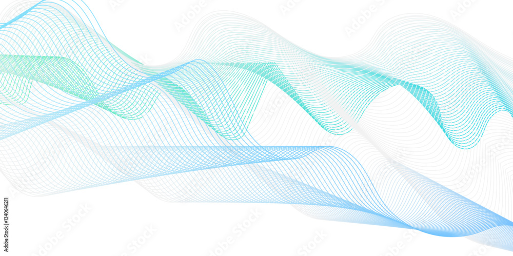 Dynamic minimal smoke sound line. Abstract glowing blue blend line smooth flow soundwave curve energy gradient vector futuristic digital outline line science design. Dynamic minimal smoke sound line. Abstract glowing blue blend line smooth flow soundwave curve energy gradient vector futuristic digital outline line science design.