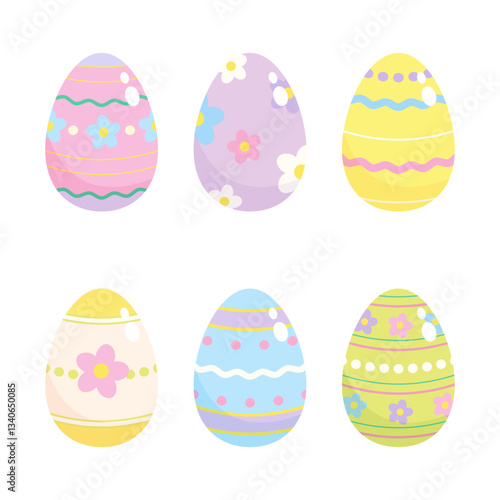 isolated easter egg set