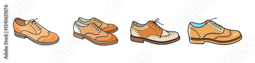 brogues vector icon, vector illustration-simple illustration of brogues perfect for logos.