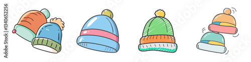 beanies vector icon, vector illustration-simple illustration of beanies perfect for logos.