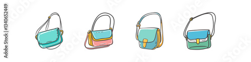 crossbody bags vector icon, vector illustration-simple illustration of crossbody bags perfect for logos.
