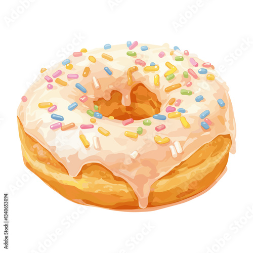 Chocolate Donut donut confectionery sprinkles vector